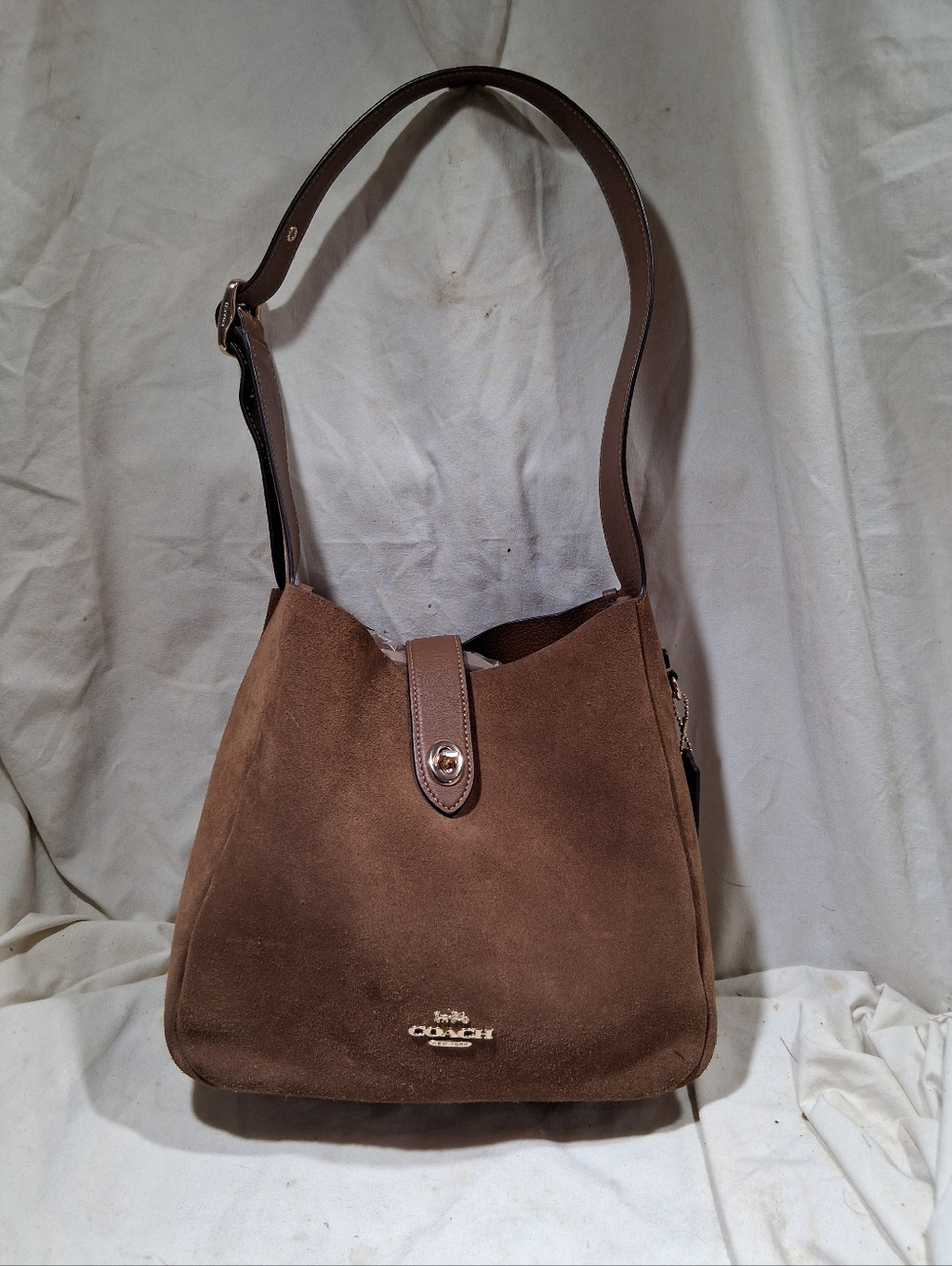 Coach All Suede Leather Hadley Shoulder Or Crossbody Bag